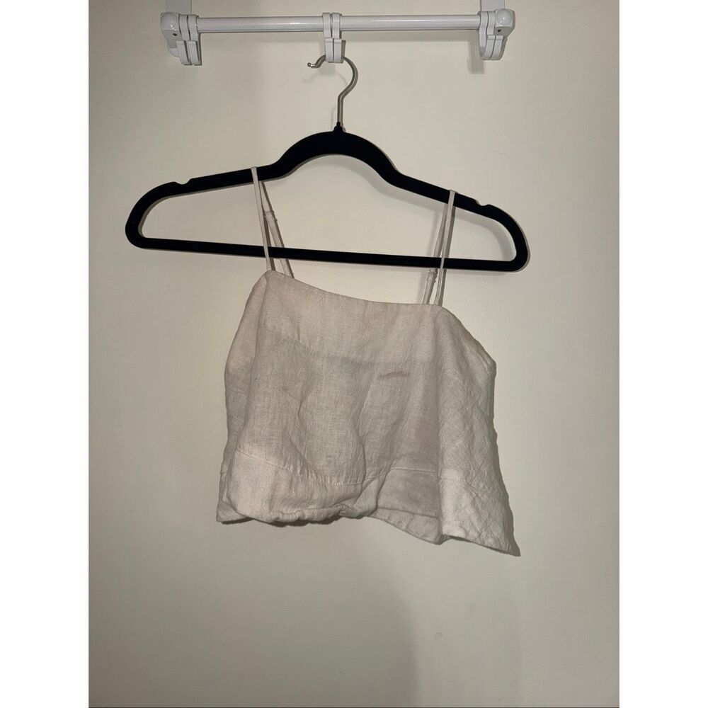 TELA top size XS white cropped tank